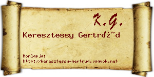 Keresztessy Gertrúd névjegykártya